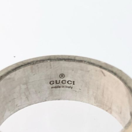  GUCCI グッチ ユニセックス シルバー925 Gロゴリング 指輪 23号