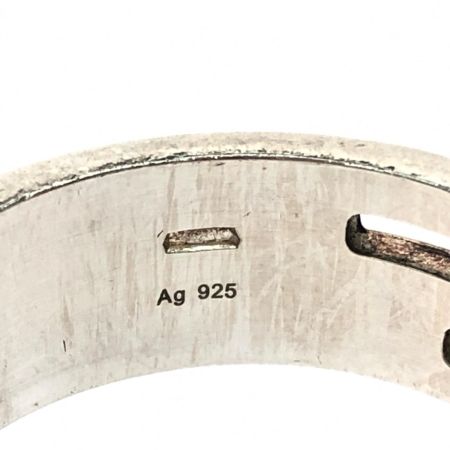  GUCCI グッチ ユニセックス シルバー925 Gロゴリング 指輪 23号