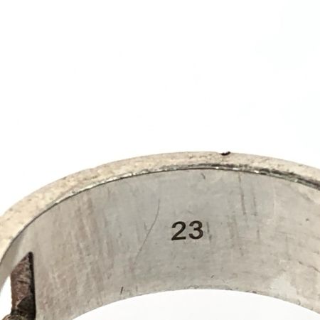  GUCCI グッチ ユニセックス シルバー925 Gロゴリング 指輪 23号