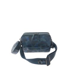 ▼▼ COACH コーチ メンズ チャーター クロスボディ ウィズ ハイブリッド ポーチ ウィズカモプリント C5330 ネイビー Aランク