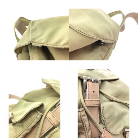  PRADA プラダ レディース リュックサック デイバッグ ナイロン ロゴ金具 VELA B6677F CAMMELLO