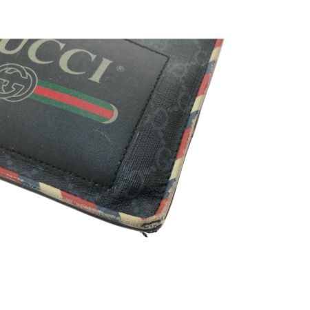  GUCCI グッチ メンズ クラッチバッグ GGスプリーム ナイトクーリエクラッチ タイガー ワッペン 496346 ブラック