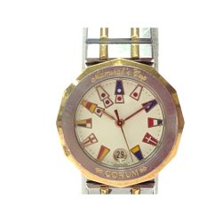▼▼ CORUM レディース腕時計 クオーツ アドミラルズカップ YGコンビ 文字盤ひび割れ有 39.610.21V-52 Bランク