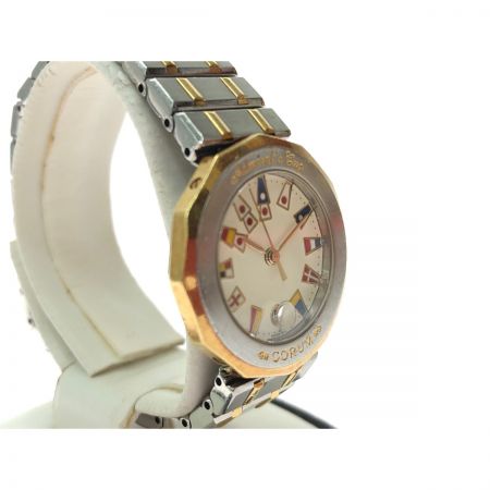  CORUM レディース腕時計 クオーツ アドミラルズカップ YGコンビ 文字盤ひび割れ有 39.610.21V-52