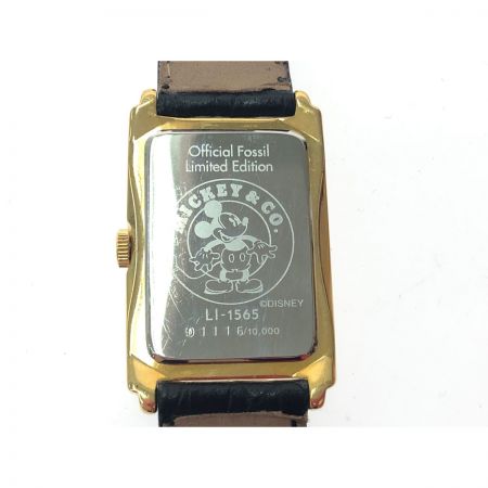  FOSSIL フォッシル レディース腕時計 クオーツ 10000本限定 ディズニー ゴルフ ミッキーマウス スクエアフェイス LI-1565