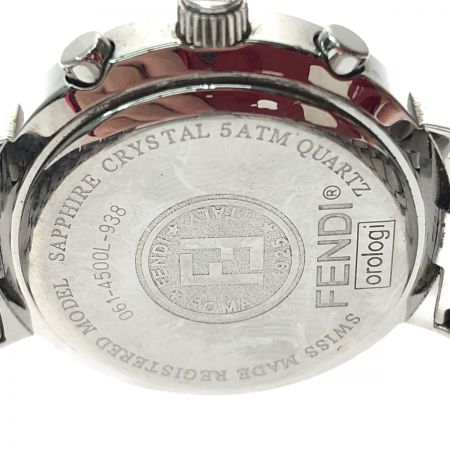  FENDI フェンディ レディース腕時計 クオーツ クロノグラフ バックル緩み有 061-4500L-938 ピンクシェル 