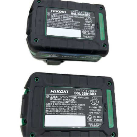 HiKOKI ハイコーキ インパクトドライバ コードレス式 36v 充電器・充電池2個・ケース付 WH36DD(2XHBSZ) ブラック