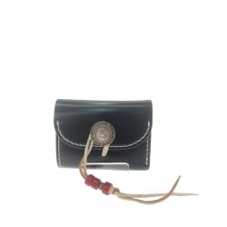 ▼▼ bead-ya メンズ コンパクトウォレット CPウォレット TYPE II コードバン ハンドメイド 手縫い ブラック Aランク