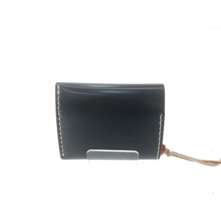  bead-ya メンズ コンパクトウォレット CPウォレット TYPE II コードバン ハンドメイド 手縫い ブラック