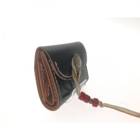  bead-ya メンズ コンパクトウォレット CPウォレット TYPE II コードバン ハンドメイド 手縫い ブラック