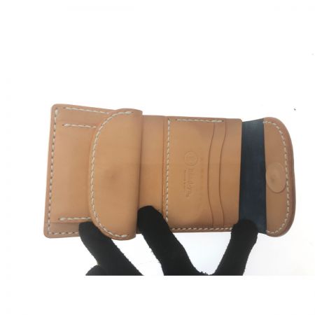  bead-ya メンズ コンパクトウォレット CPウォレット TYPE II コードバン ハンドメイド 手縫い ブラック