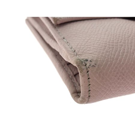  BVLGARI ブルガリ レディース Wホック 二つ折り財布 クリップホック 小銭入れ有 ライトピンク
