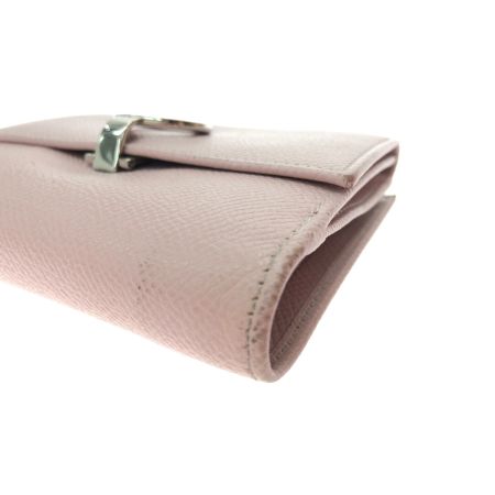  BVLGARI ブルガリ レディース Wホック 二つ折り財布 クリップホック 小銭入れ有 ライトピンク