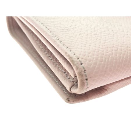  BVLGARI ブルガリ レディース Wホック 二つ折り財布 クリップホック 小銭入れ有 ライトピンク