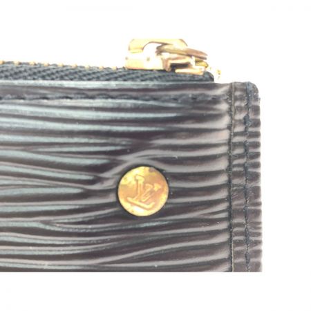  LOUIS VUITTON ルイヴィトン ユニセックス コインケース エピ ポシェットクレ キーリング欠損 M63802 ノワール