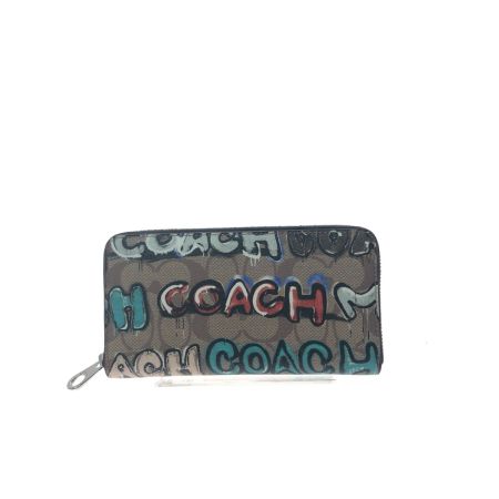  COACH コーチ レディース 長財布 ラウンドファスナー シグネチャー MintSerf  CM837 マルチカラー