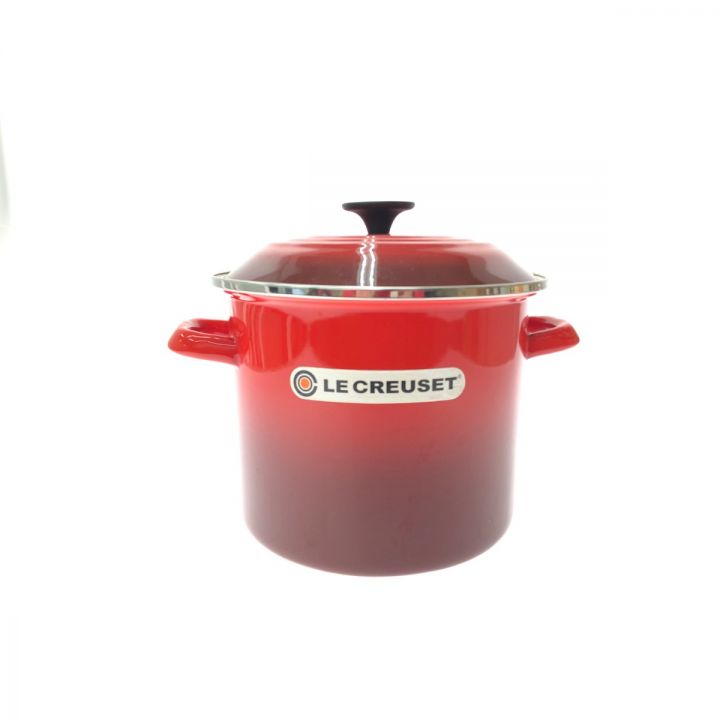 LE CREUSET ルクルーゼ ストックポット 約7.6L N4100-22 チェリーレッド｜中古｜なんでもリサイクルビッグバン