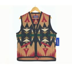 ▼▼ PENDLETON ペンドルトン メンズ衣料 ベスト ウール ジップ SIZE S ベージュ Aランク
