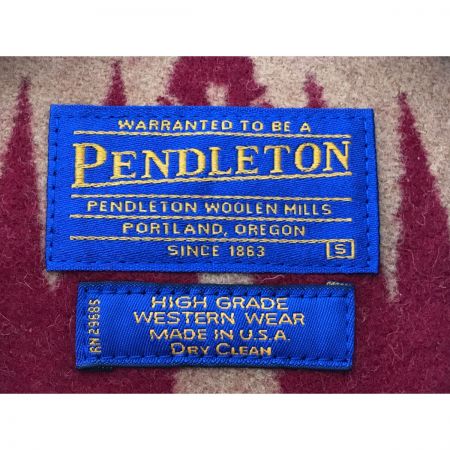  PENDLETON ペンドルトン メンズ衣料 ベスト ウール ジップ SIZE S ベージュ