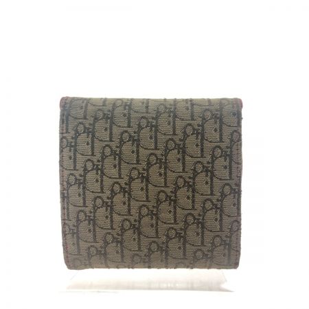  Christian Dior クリスチャンディオール レディース 三つ折り財布 トロッター サドルウォレット ラスタ D金具 ベージュ
