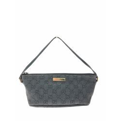 ▼▼ GUCCI グッチ レディース ハンドバッグ アクセサリーポーチ GGデニム 07198･2123 ブラック Bランク