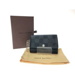 ▼▼ LOUIS VUITTON ルイヴィトン メンズ 6連キーケース ダミエ グラフィット ミュルティクレ6 N62662 ブラック Bランク