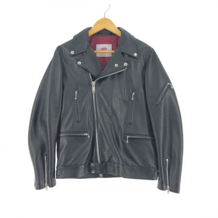  JAMES GROSE ジェームスグロース 羊革 ダブルライダースジャケット SIZE38 ブラック