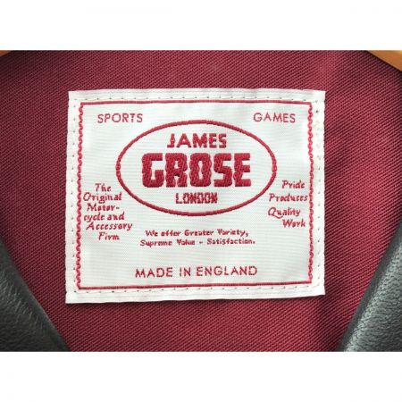  JAMES GROSE ジェームスグロース 羊革 ダブルライダースジャケット SIZE38 ブラック