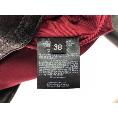  JAMES GROSE ジェームスグロース 羊革 ダブルライダースジャケット SIZE38 ブラック