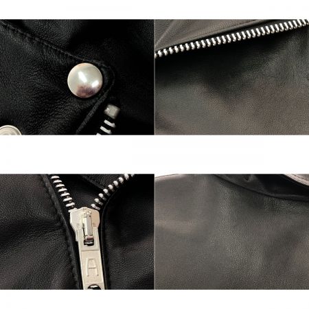  JAMES GROSE ジェームスグロース 羊革 ダブルライダースジャケット SIZE38 ブラック