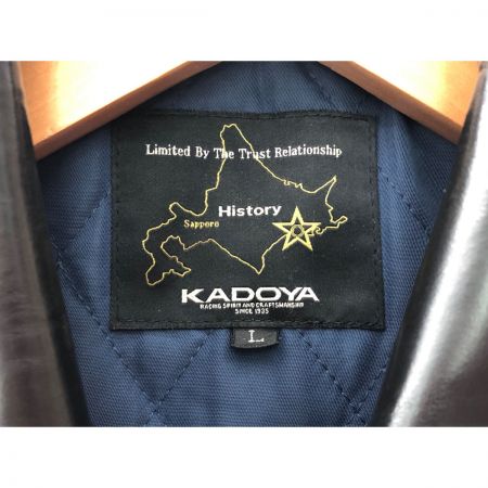  KADOYA カドヤ ライダースジャケット レザー シングル SIZE L  ブラック