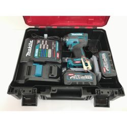 ▼▼ MAKITA マキタ インパクトドライバ 充電器・充電池2個・ケース付 コードレス式 TD002G ブルー Aランク