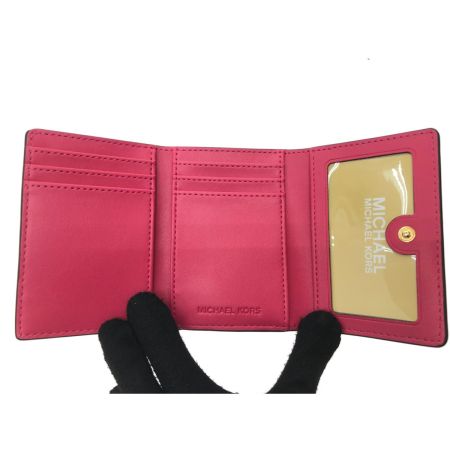  MICHAEL KORS マイケルコース レディース 三つ折り財布 がま口 ジェットセットトラベル コンパクトウォレット ピンク