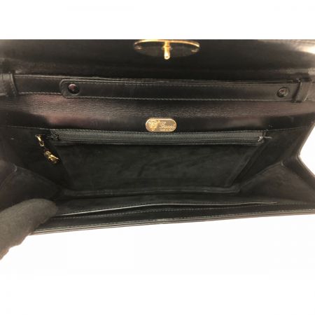  GUCCI グッチ レディース ショルダーバッグ クラッチバッグ 80年代 オールドグッチ ボックスカーフ  G102951 ブラック