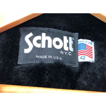  Schott ショット メンズ衣料 ジャケット ライダースジャケット SIZE 42 642 ブラック