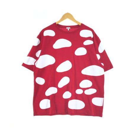  LOEWE ロエベ マッシュルームルーズフィットコットンTシャツ SIZE L レッド