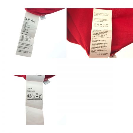  LOEWE ロエベ マッシュルームルーズフィットコットンTシャツ SIZE L レッド