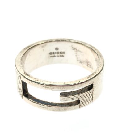  GUCCI グッチ ユニセックス シルバー925 Gロゴリング 指輪 21号 8g シルバー
