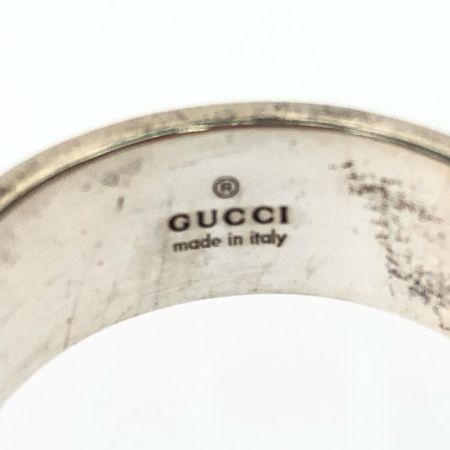  GUCCI グッチ ユニセックス シルバー925 Gロゴリング 指輪 21号 8g シルバー