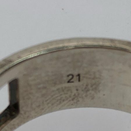  GUCCI グッチ ユニセックス シルバー925 Gロゴリング 指輪 21号 8g シルバー