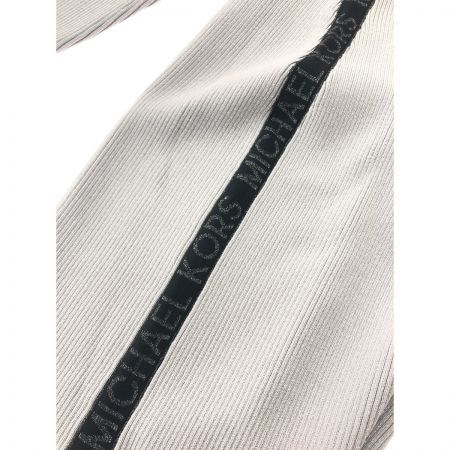  MICHAEL KORS マイケルコース ニットワンピース クルーネック サイドロゴ メタリック SIZE S JH3824P5ZV グレー