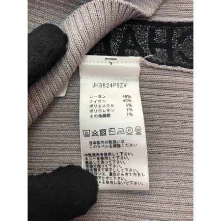  MICHAEL KORS マイケルコース ニットワンピース クルーネック サイドロゴ メタリック SIZE S JH3824P5ZV グレー