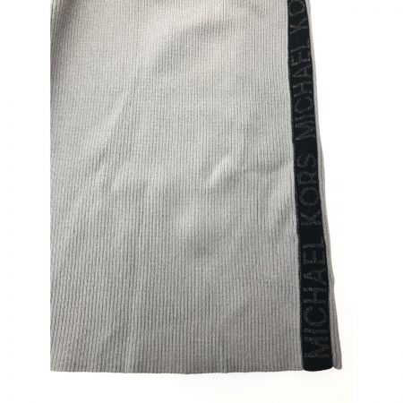  MICHAEL KORS マイケルコース ニットワンピース クルーネック サイドロゴ メタリック SIZE S JH3824P5ZV グレー