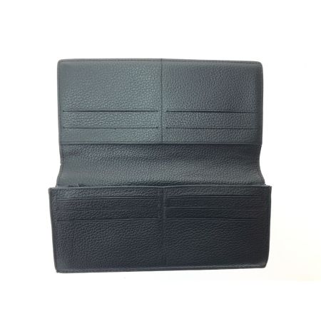  dunhill ダンヒル メンズ 二つ折り長財布 キャンバス×レザー 小銭入れ破れ有 グレーｘブラック