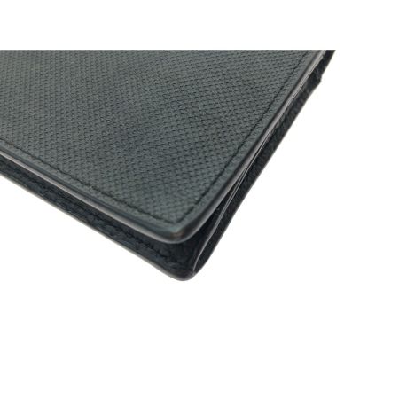  dunhill ダンヒル メンズ 二つ折り長財布 キャンバス×レザー 小銭入れ破れ有 グレーｘブラック