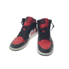  NIKE ナイキ メンズスニーカー Nike Air Jordan 1 Mid 27cm 554724-079 レッド×ブラック Bランク