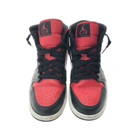  NIKE ナイキ メンズスニーカー Nike Air Jordan 1 Mid 27cm 554724-079 レッド×ブラック