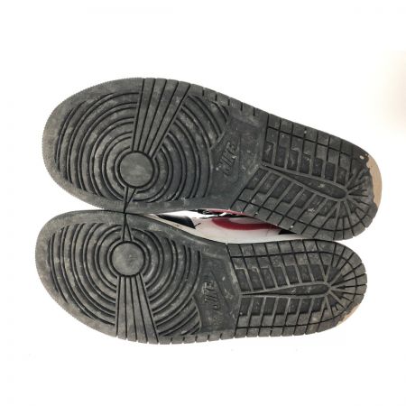  NIKE ナイキ メンズスニーカー Nike Air Jordan 1 Mid 27cm 554724-079 レッド×ブラック