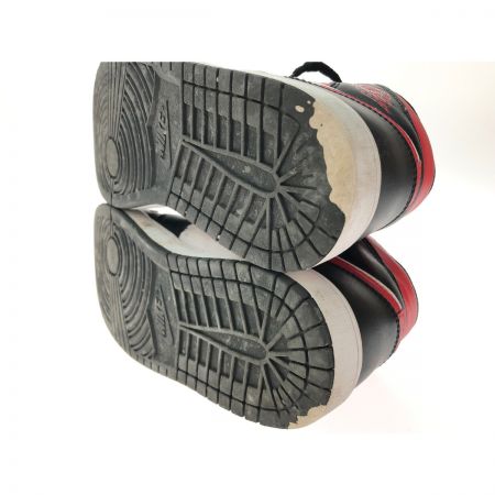  NIKE ナイキ メンズスニーカー Nike Air Jordan 1 Mid 27cm 554724-079 レッド×ブラック