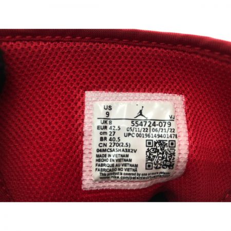  NIKE ナイキ メンズスニーカー Nike Air Jordan 1 Mid 27cm 554724-079 レッド×ブラック